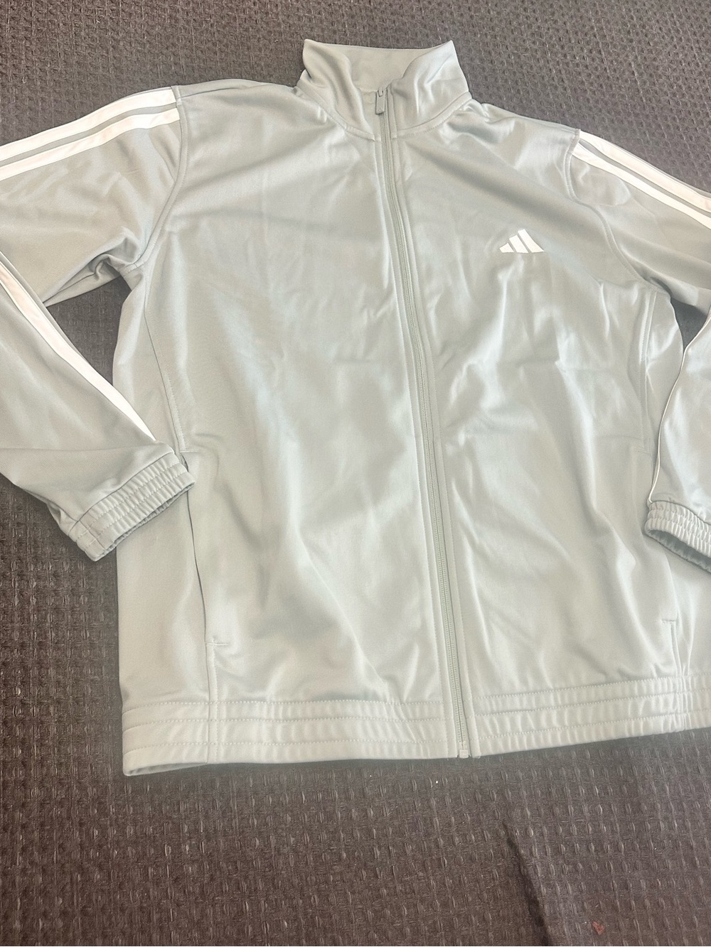 Adidas full zip sage green track jacket